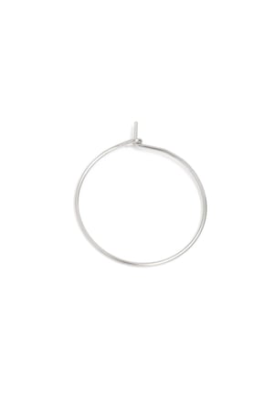 Creoles set Hoop model 4 Silver Color Stainless Steel h5